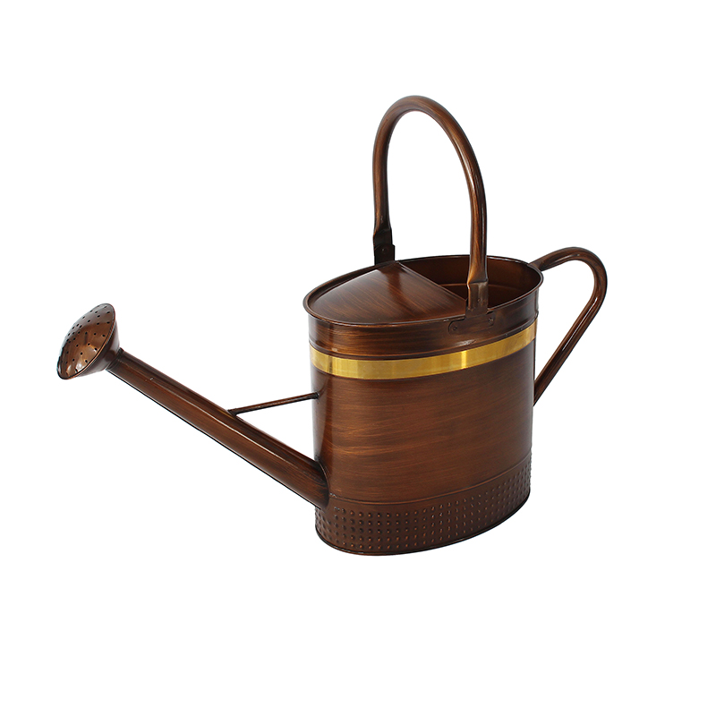 Copper Oval Metal Watering Can