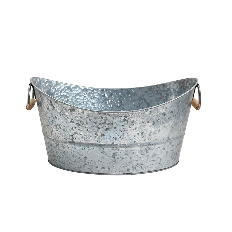 Custom outdoor oval metal galvanized iron beer tub 