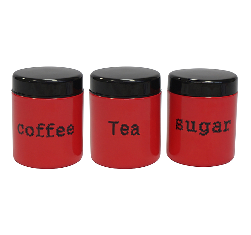 Hot Sale cheap price metal tea coffee sugar kitchen containers