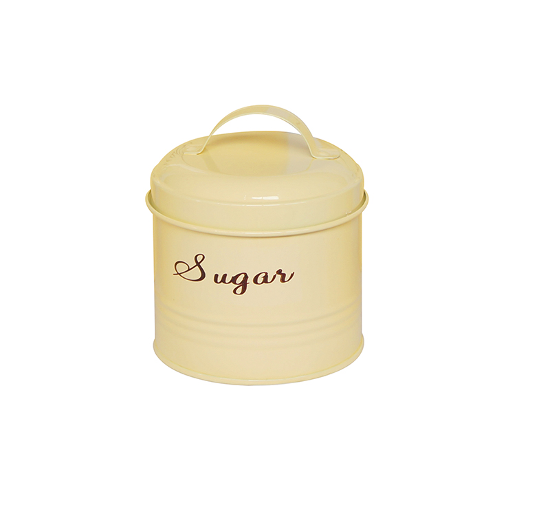 Vintage food safe metal kitchen sugar canister
