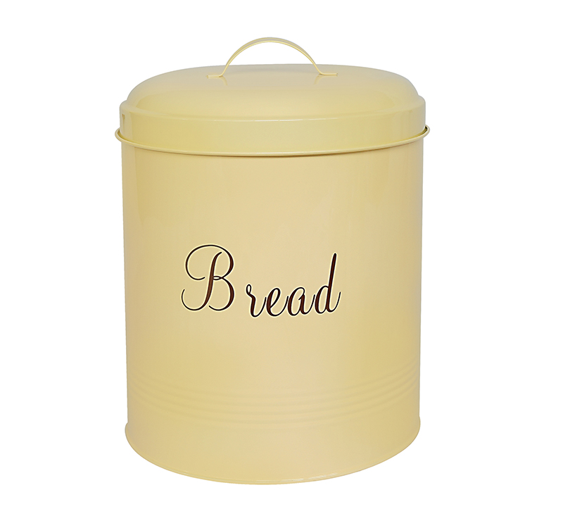 High quality galvanized meteal vintage cream bread bin