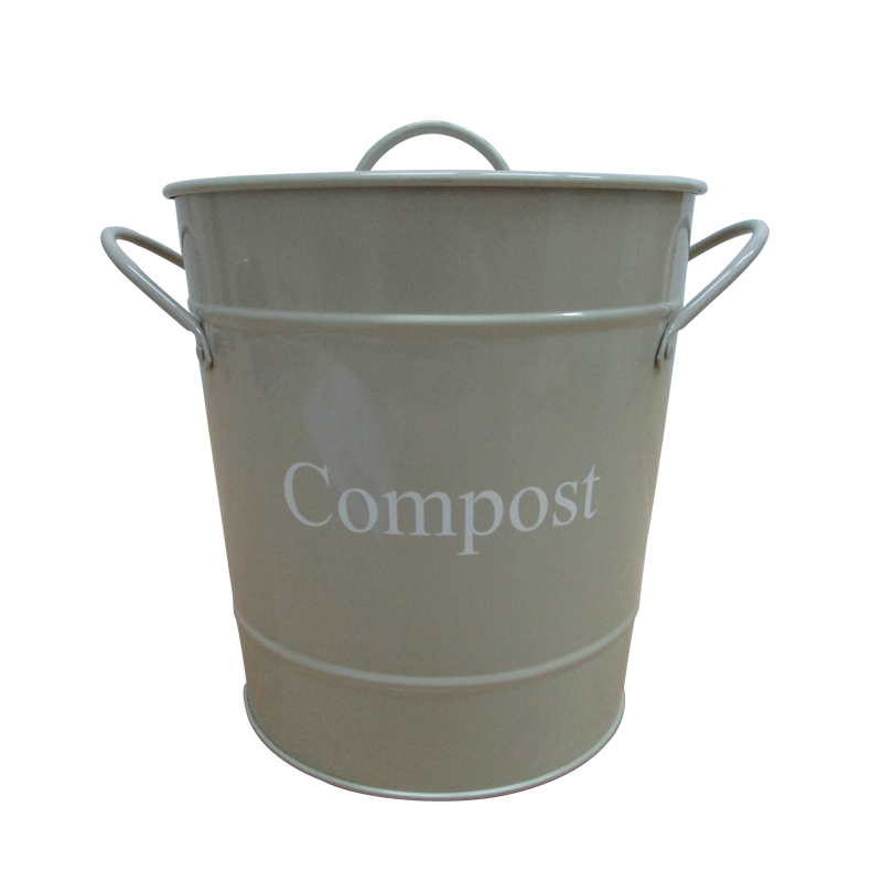 Kitchen galvanized Steel Compost Bin for Kitchen Countertop