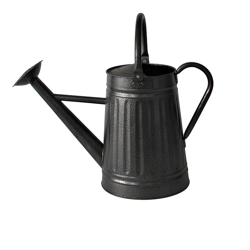 Galvanized Finish Country Rustic Antique Gray Metal Watering Can
