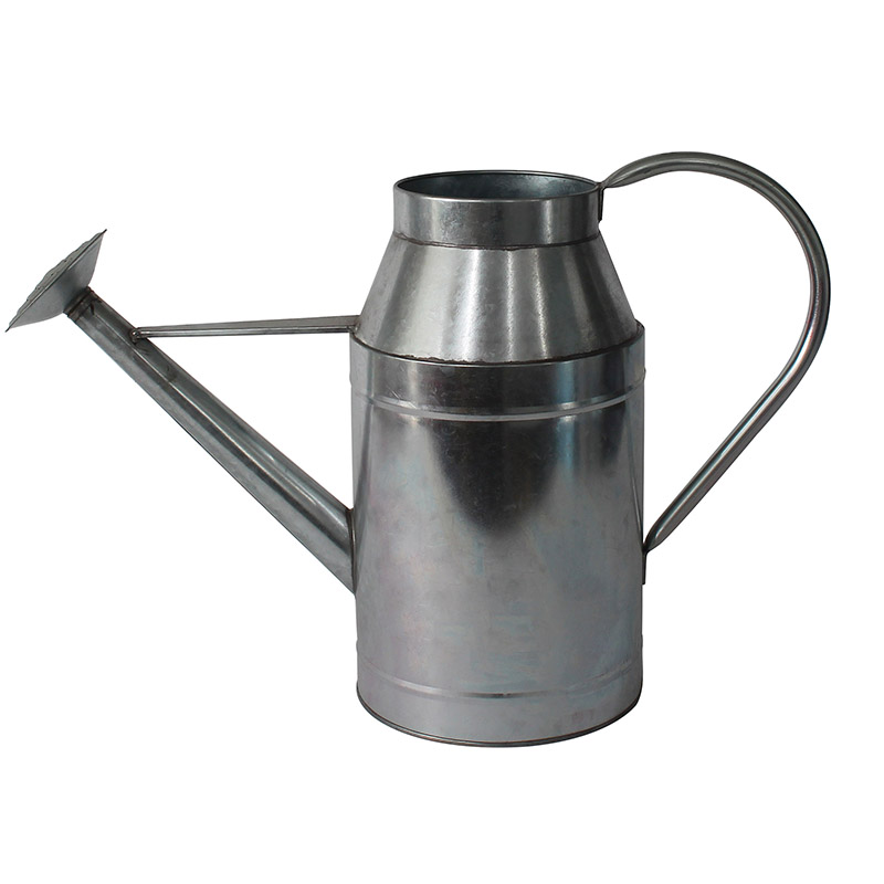 Metal Watering Can Silver Vintage Galvanized Modern Style Watering Pot 