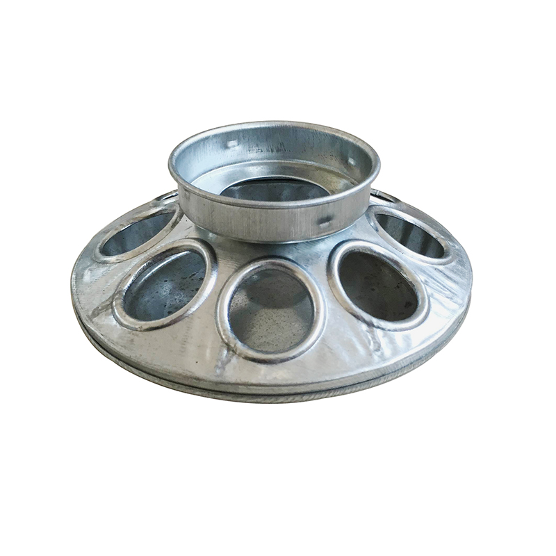 Hole Galvanized Base Jar Feeder for Chicks and Small Birds