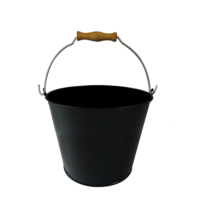 Custom printed Black power coated iron cheap buckets for sale