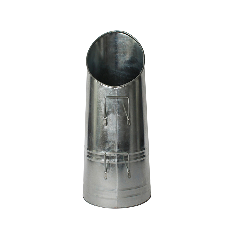Galvanized Metal Fireplace Iron Finish Hot Ash Container