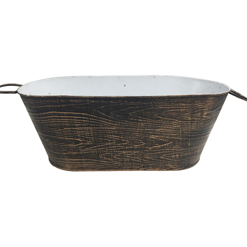 17 inches large Power Coated Antique Metal Party Tub With Handle