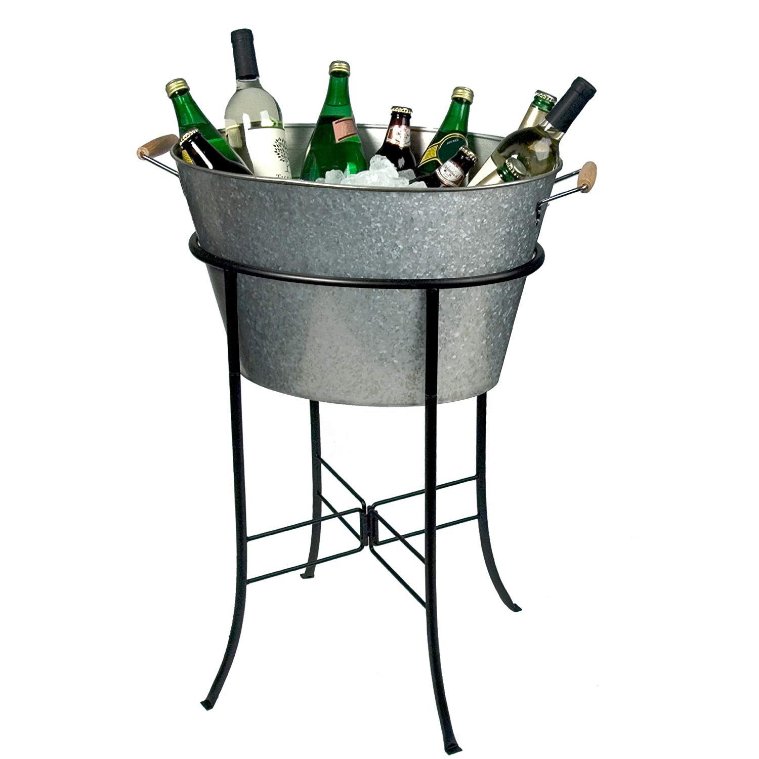 Galvanized Metal Party Tub with Stand