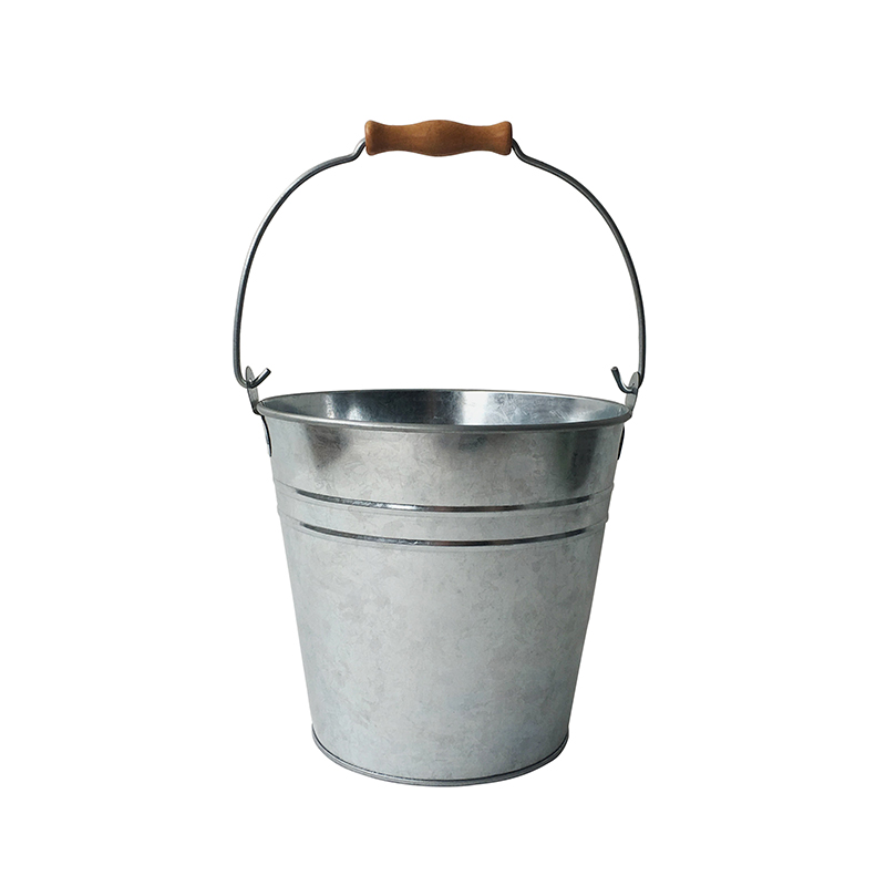 MIF+ Garden Galvanized Pail/bucket with ridges