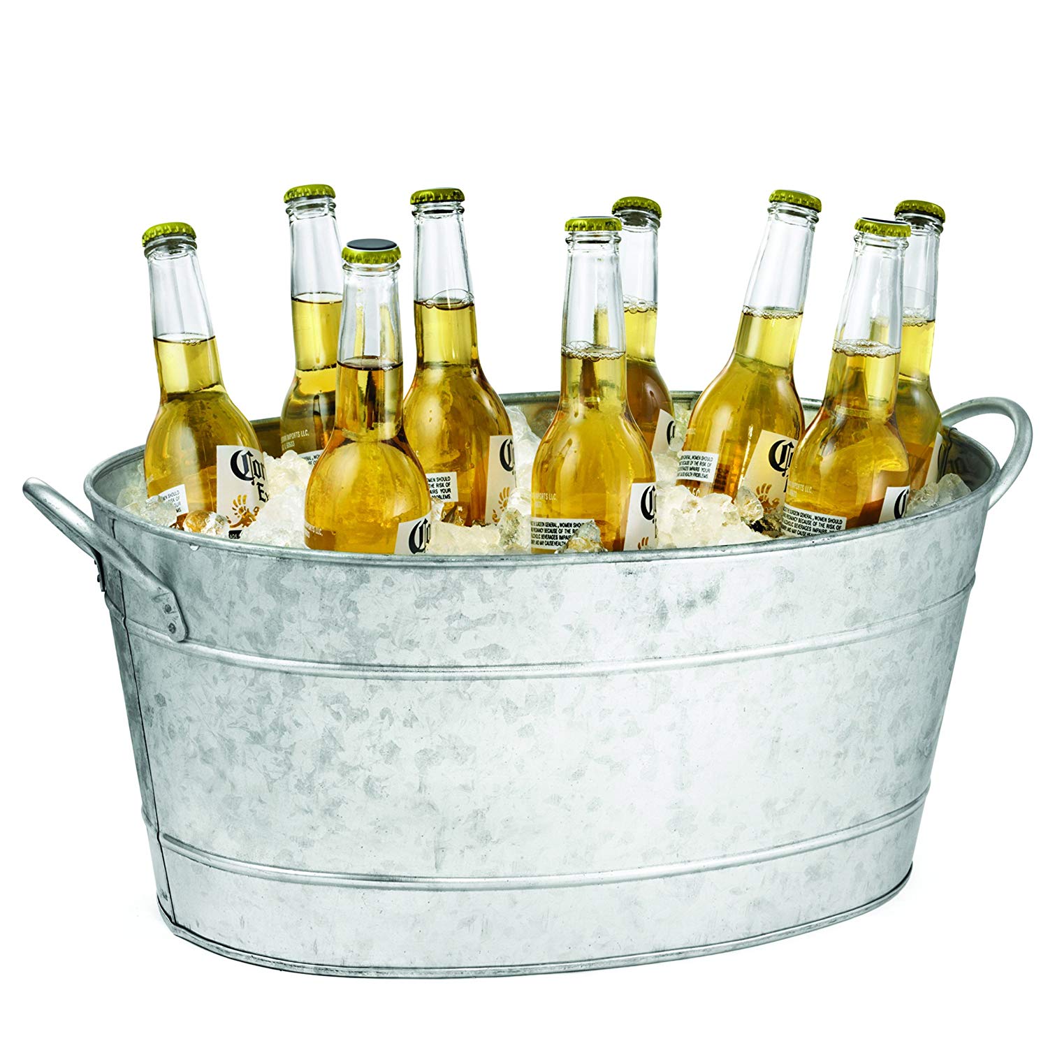  5.5 Gallons Galvanized Oval Beverage Tub