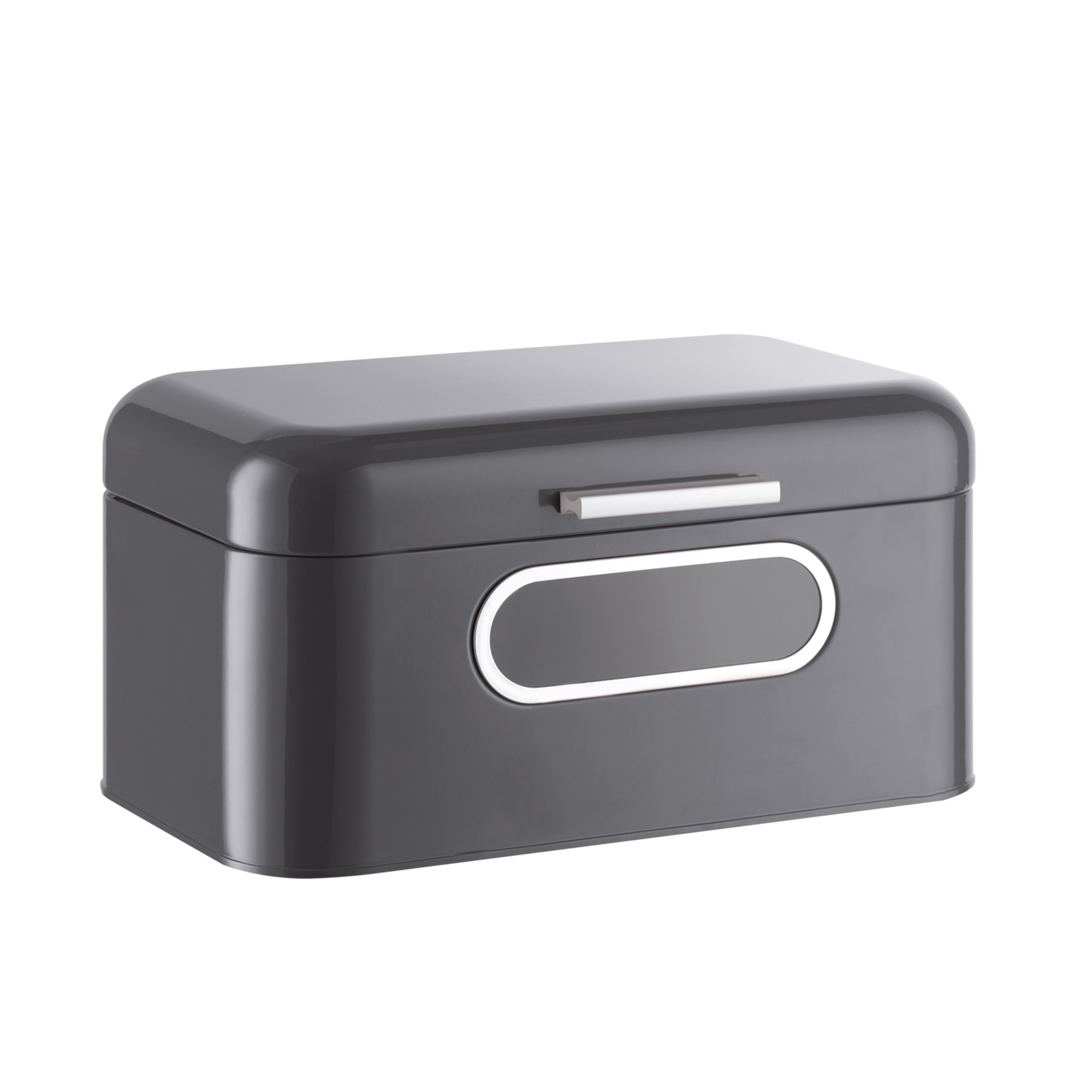 Bread Box for Kitchen Countertop - Black Bread Bin Storage Container with Lid for Loaves, Pastries, and More