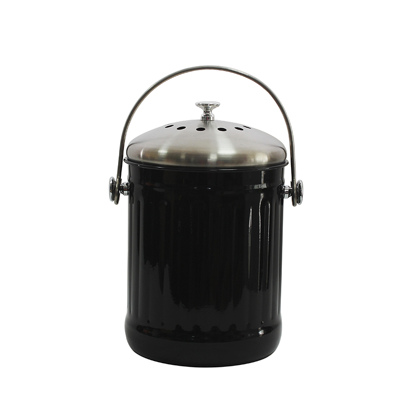 Stainless Steel 1.3 Gallon Compost Bucket Kitchen Compost Pail with Lid
