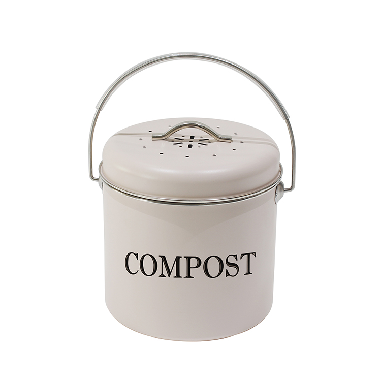 Wholesale Home Use 1.3 Gallon / 5 Liter Vintage Countertop Recycling Compost Bin with Lid for Indoor Scraps Keeper