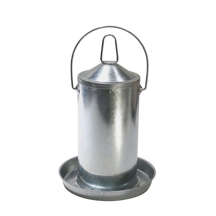 Poultry farm equipment 9L galvanized steel chicken poultry drinkers 