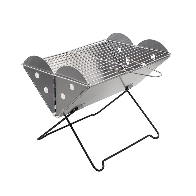 Portable Stainless Steel Folding Charcoal BBQ Grill 