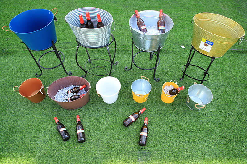 Metal Ice Buckets are the most durable option when it comes to custom branded ice buckets
