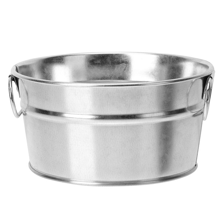 Metal Galvanized Small Tub Container SnackTableware Fries Partypail Drinks Bevera