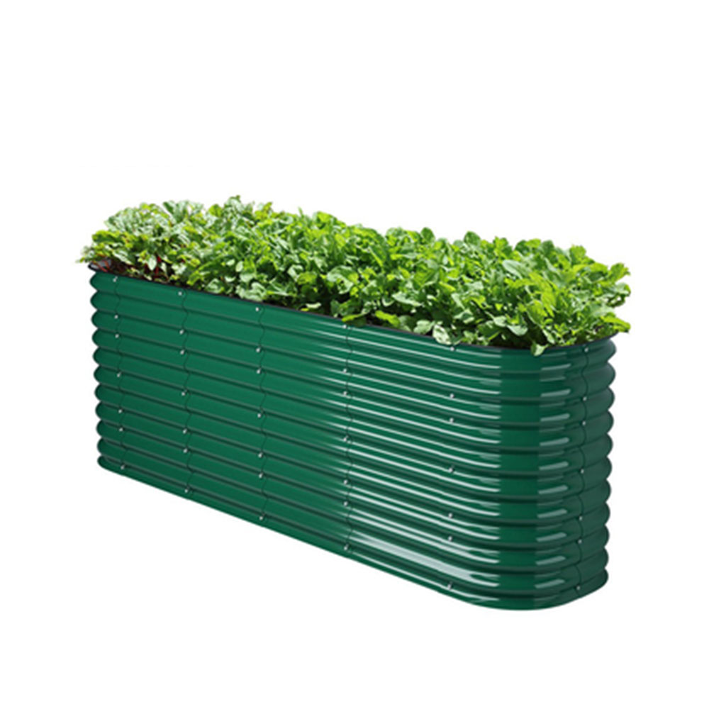 Large Deep Root Planter Box Tall Raised Garden Bed Kit Galvanized Raised Garden Beds Outdoor for Vegetables Flowers Herbs
