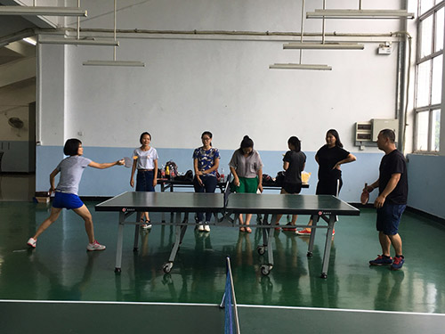 To be more healthy for all of our stuffs,we have sport competition every month, today is the pingpong match. 