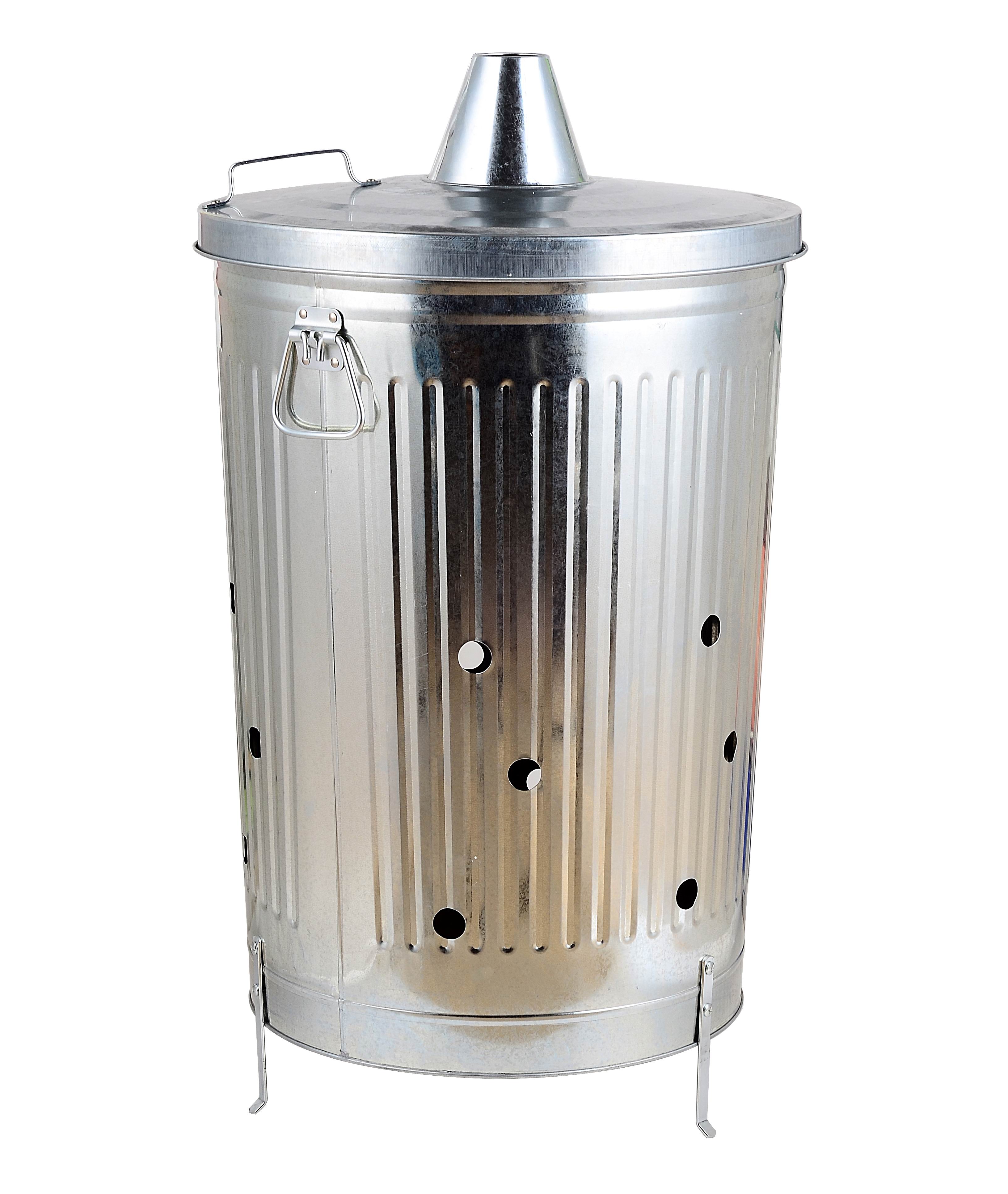 Galvanized garden incinerator bin - Household garden portable