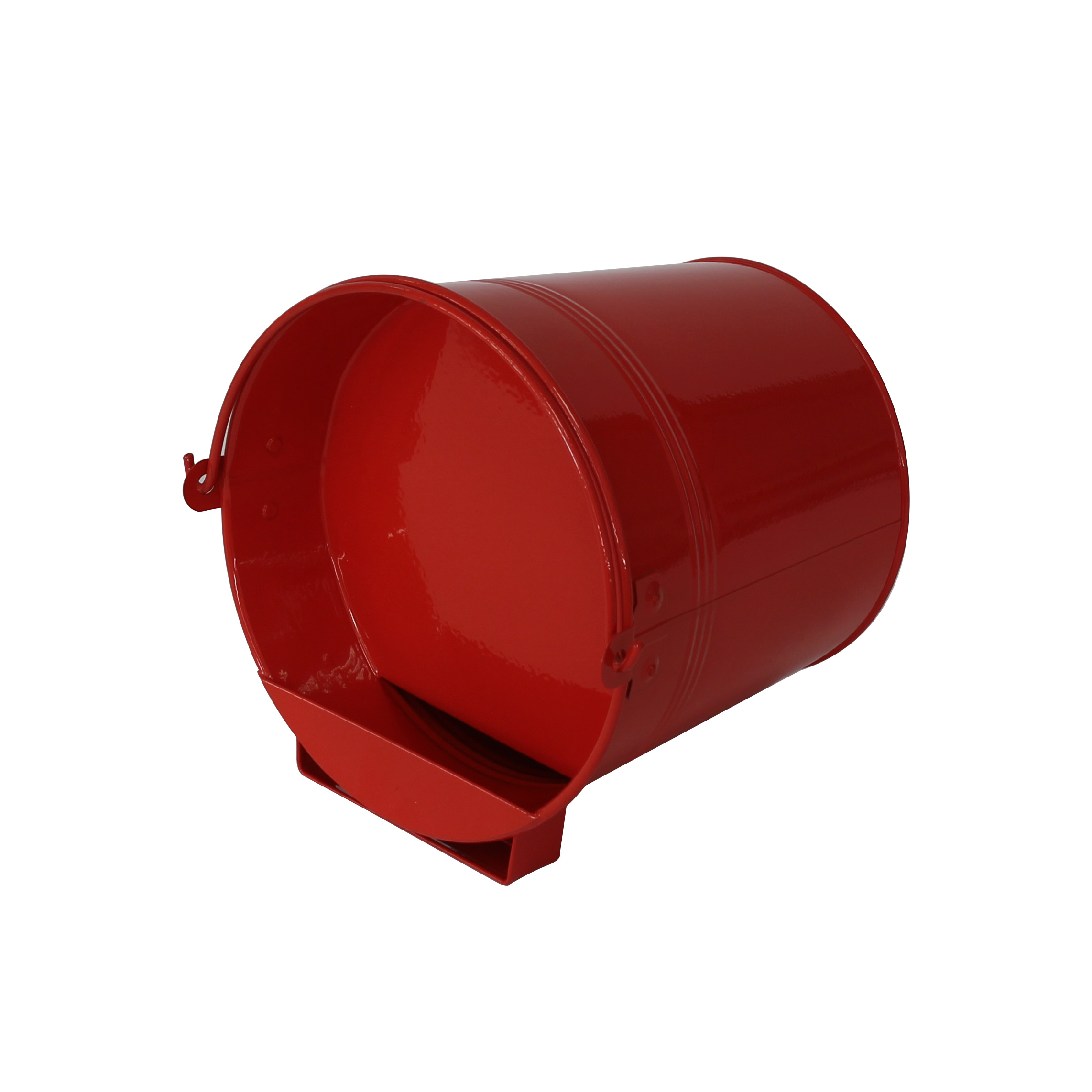 Red 4L metal poultry drinker 