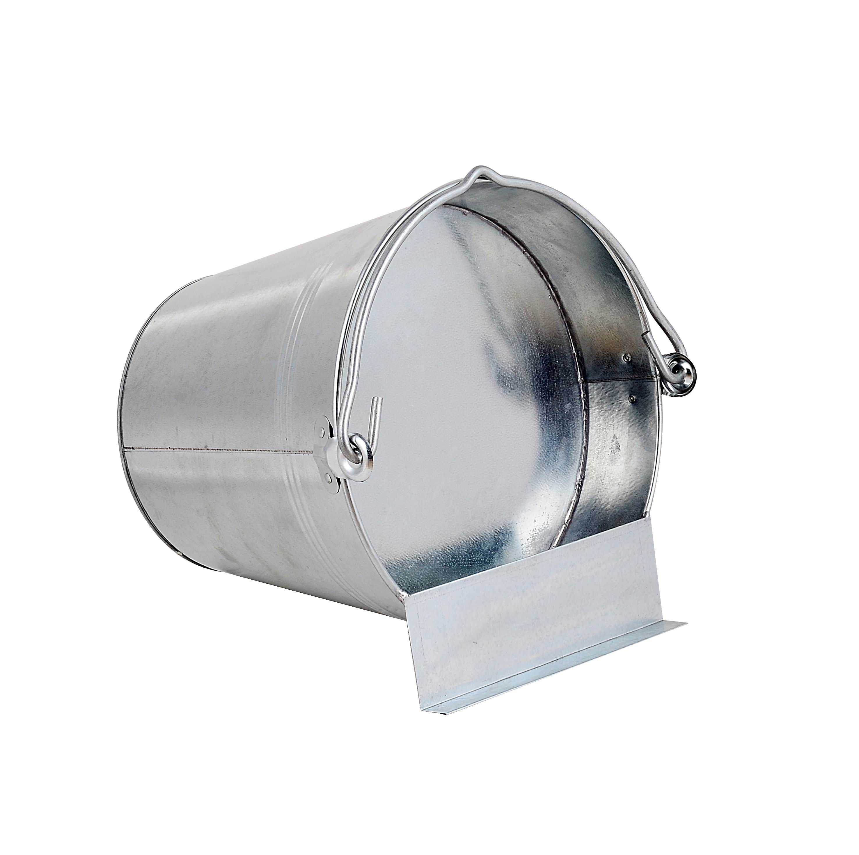 7L Galvanized Metal Chicken Bucket/poultry Drinker