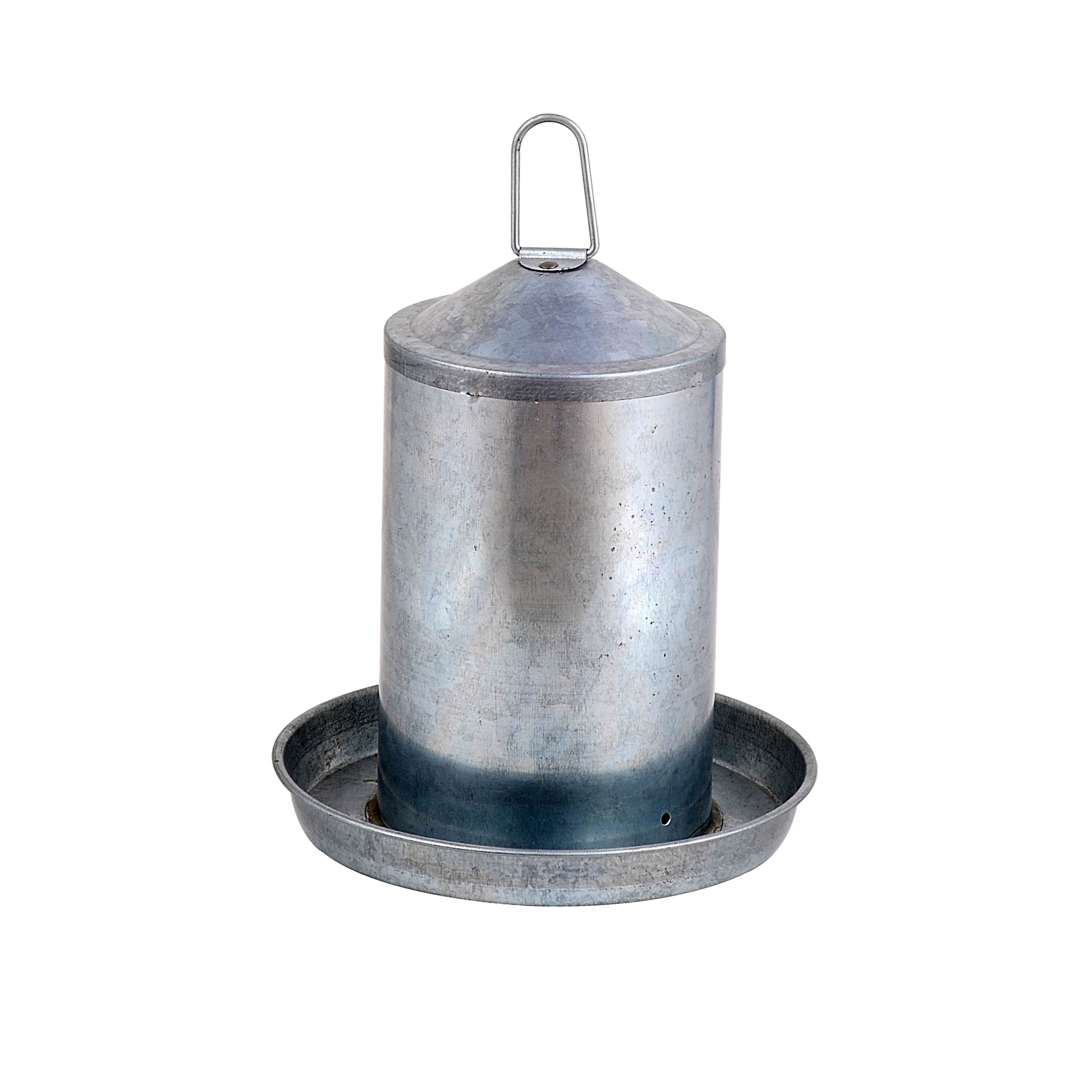 5L outdoor Galvanized chicken drinker