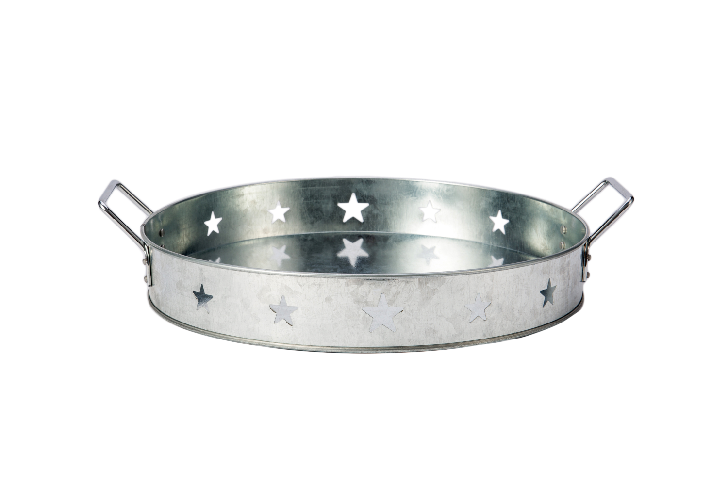 Star hollow galvanized metal tray