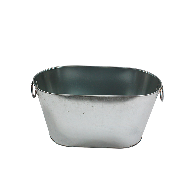 Metal oval large galvanized tub