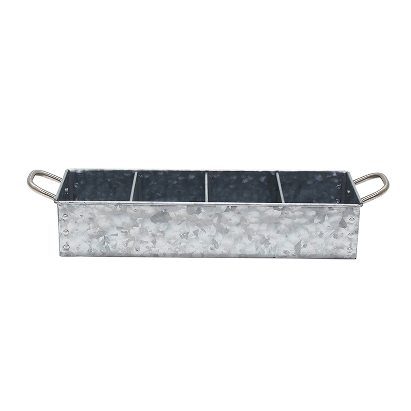 Galvanized steel rectangular tray with inner 
