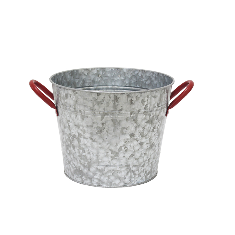 Galvanized metal country style rustic ice buckets for sale