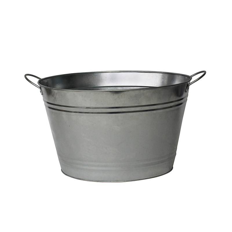 32L Galvanized oval party cooler tub