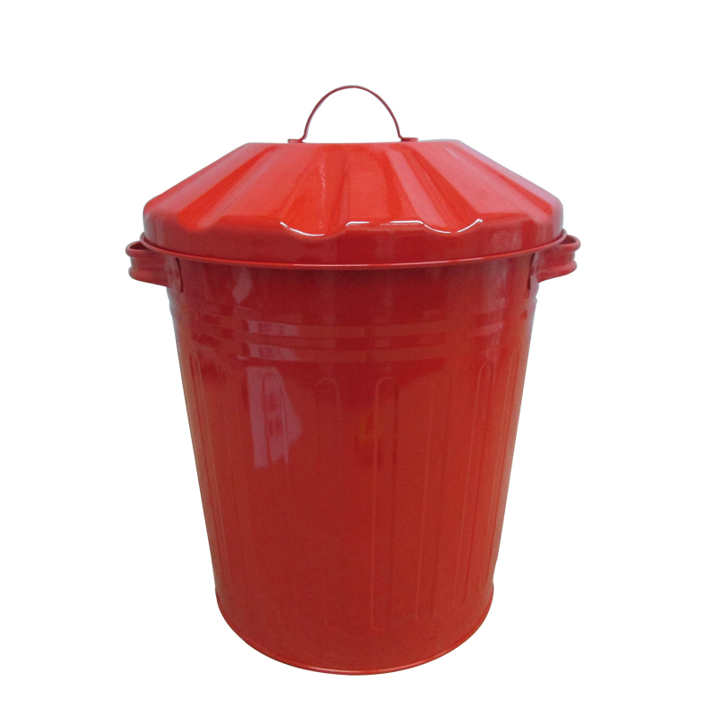 Custom Design Mutifuntion Red metal 3 Gallon trash bin