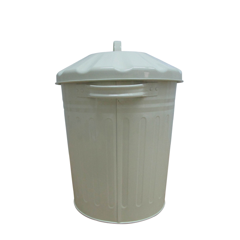 Home cream 3 Gallon metal waste bin