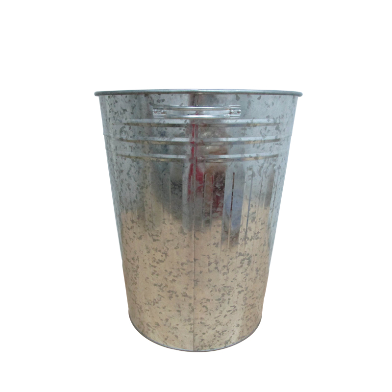 Large galvanized steel 20 Gallon kitchen recycling bins