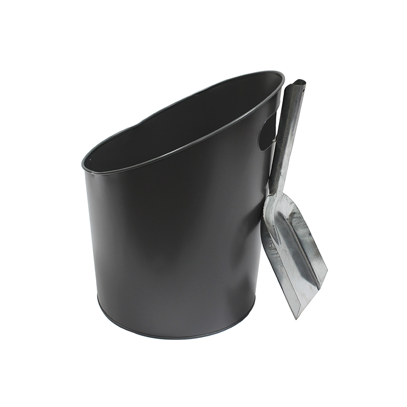 Ash Bucket Storage Container Modern Metal Fireplace Coal Hod