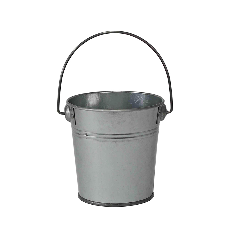 Custom logo galvanized metal printed small bucket 