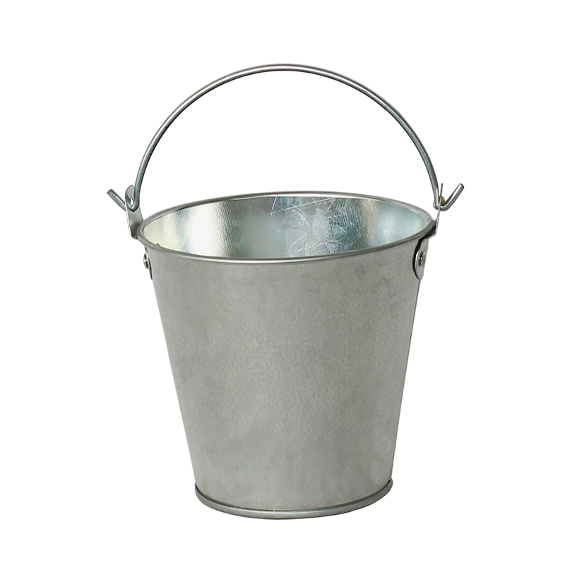 Wholesale Sliver galvanized steel small bucket with handle