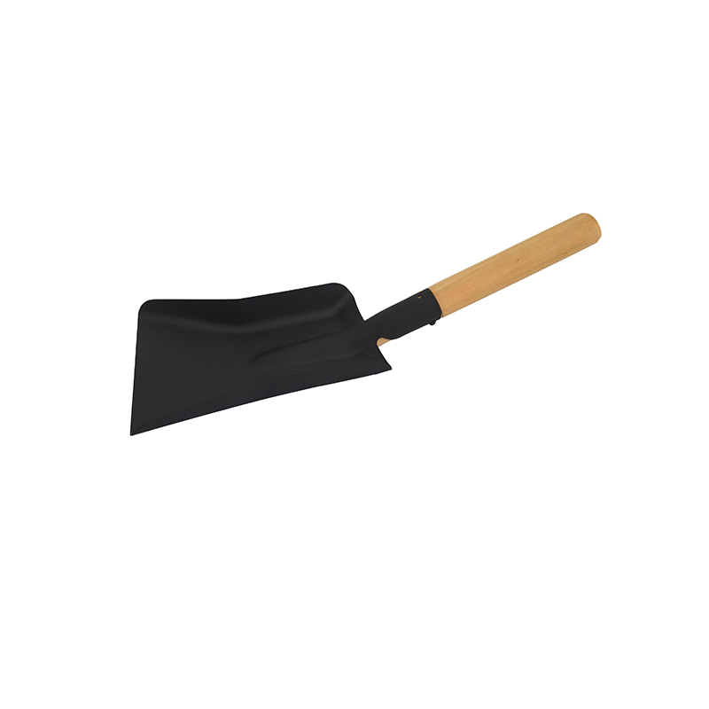 High quality Iron Steel 7“ fireplace shovel with Wood Handle 