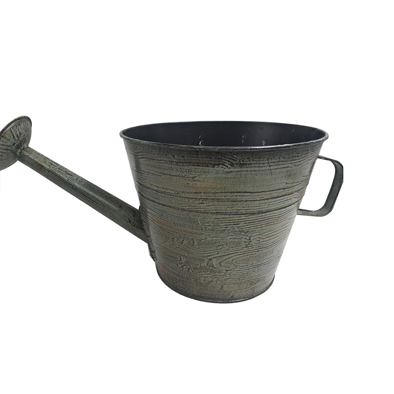 Rustic Design Antique Finish Garden Iron Metal Decorative Watering Can 