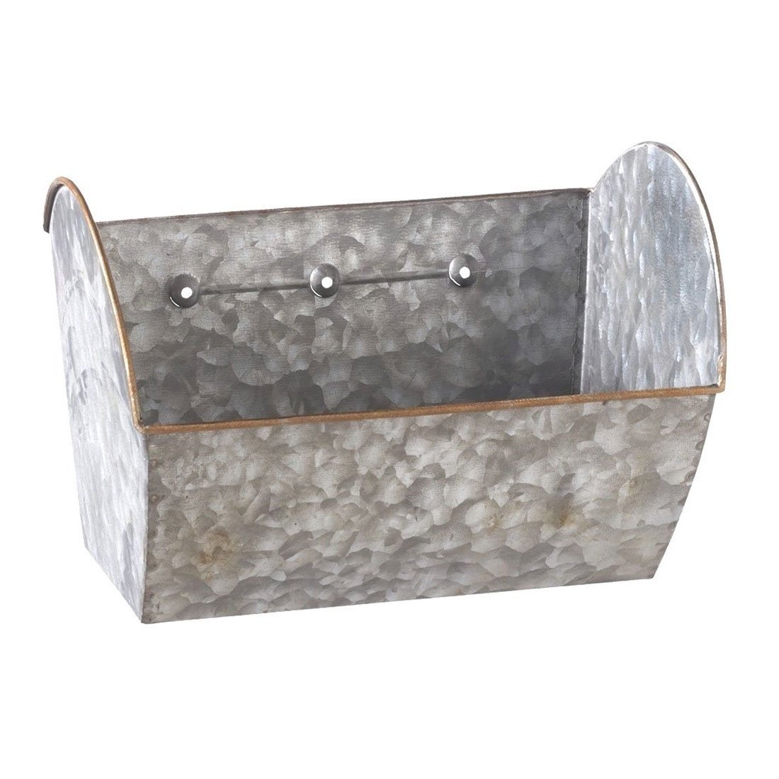 8.5＂ x 5.5＂ Galvanized Metal Hanging Wall Planter