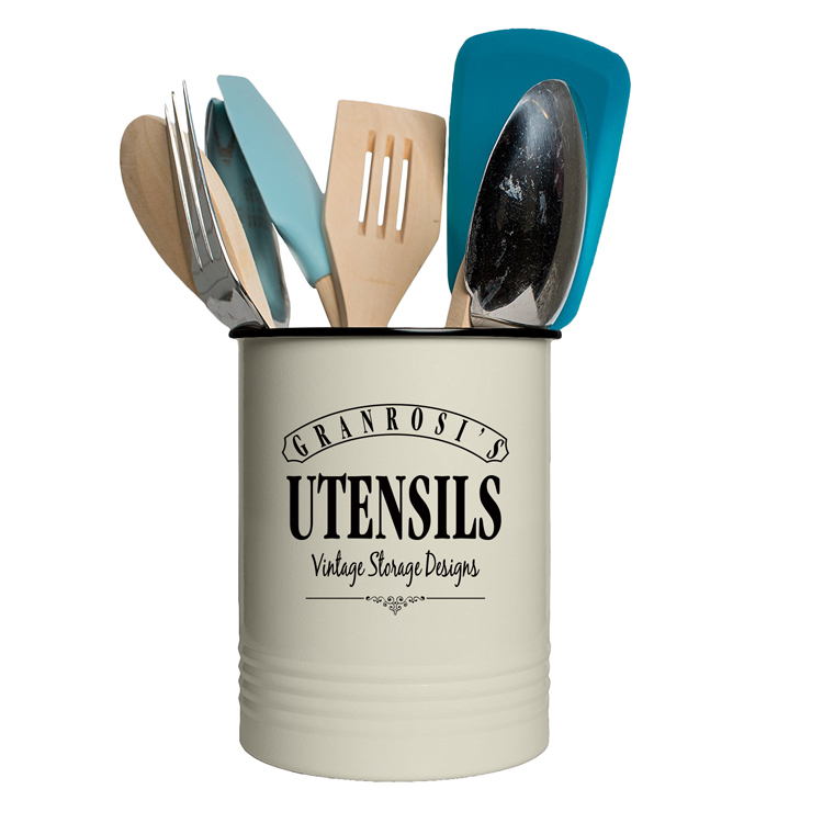 High quality farmhouse iron kitchen accessories cutlery Metal Utensil Holder
