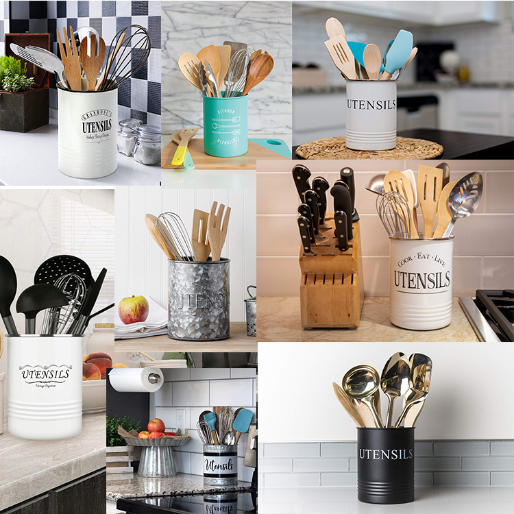 Farmhouse Kitchen Decor utensil holder for Countertop Storage Solution