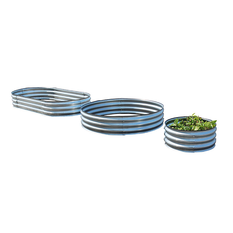 Galvanized Steel Raised Garden Bed Kit Outdoor Metal Above Ground Planter Box for Vegetables Flowers Herbs and Plants