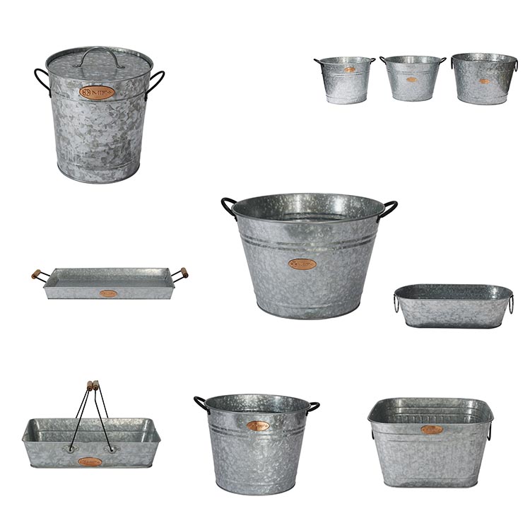 Out MIf logo products galvanized steel ice bucket party tub serving tray