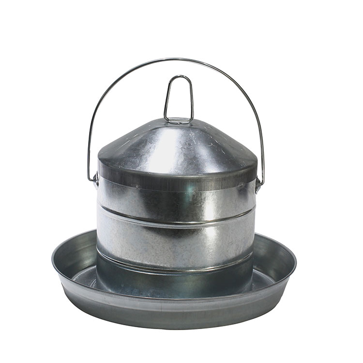 Different capacity custom oem and odm Poultry farm equipment 8L galvanized steel chicken feeders and drinkers 