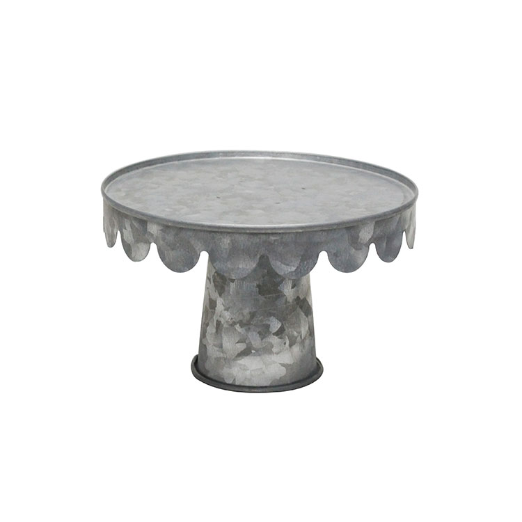 Single Tier Cake Cupcake Plants Decor Galvanized Metal Stand 