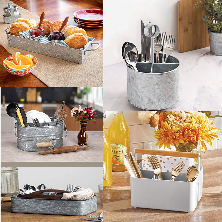 When you’re hosting an outdoor dinner, wedding or a get-together with family and friends, having the right serveware can really make or break. by using the Galvanized Drinks Silverware Flatware Caddy Organizer