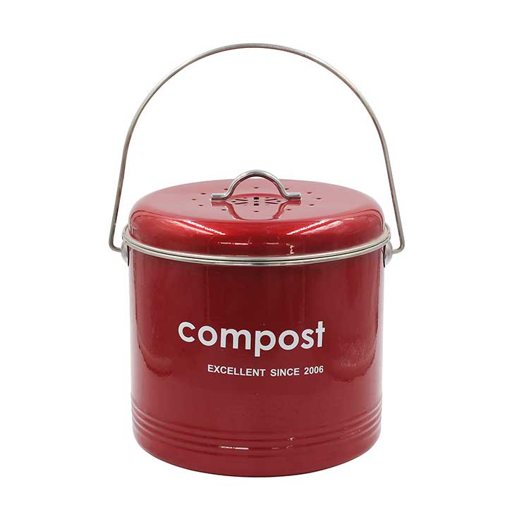 Kitchen Countertop Compost Bin With lid - Compost Bin - Galvanized decor  products manufacturer for home and garden